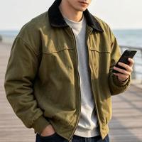 Veste bomber rétro américaine sur mesure, coupe-vent, respirante, unisexe