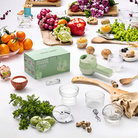 Hachoir Électrique Portable Sans Fil pour Ail, Mini Hachoir à Légumes, Moteur Puissant, Broyeur Alimentaire pour Épices/Herbes, en Métal, Facile à Utiliser