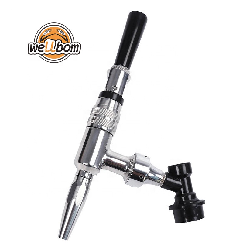 Stainless Steel Draft Beer Dispensing Nitrogen Nitro Coffee Tap with Liquid ball lock disconnects