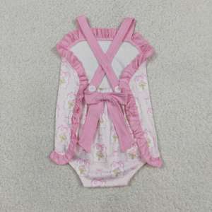 RTS Boutique - Ropa para Bebés Niñas con Estampado de Lazos de Flores, Mono Casual para Bebés, Venta al por Mayor, 95% Algodón, 5% Elastano - Product Image 3