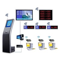 Système intelligent HD de gestion de la billetterie des files d'attente Imprimante de billets de banque Kiosque à écran tactile pour numéro d'appel sans fil 17 pouces