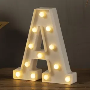 Luzes LED Letra Alfabeto Light Up Sign Night Light Para Decoração De Festa De Aniversário De Casamento