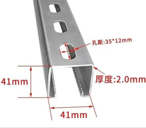 Profilé en C galvanisé pour support sismique – pour panneaux solaires photovoltaïques, chemins de câbles, canaux en U, supports de conduits, supports de câblage (taille personnalisée) - Product Image 4