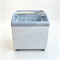 Congélateur horizontal moderne à refroidissement par air, grande capacité, armoire commerciale pour la vente de glaces et de bâtonnets glacés