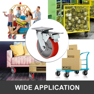 リジッド62036204ボールベアリングヘビーデューティー鋳鉄PUハンドカートキャスターホイール45 6 810インチ固定工業用ホイール & キャスター - Product Image 6