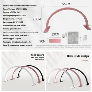 75cm Led Arch Nail đèn Rhinestone Máy tính để bàn nửa mặt trăng làm móng tay ánh sáng chuyên nghiệp Nail Art chữa bảng ánh sáng cho Thẩm mỹ viện - Product Image 5