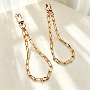 Gold Paperclip Keychain Extender, Metal Chain Strap Extension for <b>Bag</b>, Purse, Handbag & <b>Key</b> <b>Ring</b> - Product Image 4