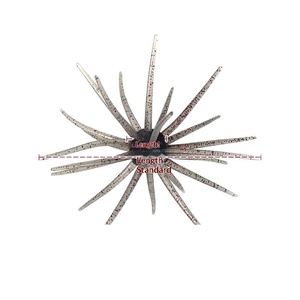 SWORDFISH Señuelo de pesca de silicona impresa de 2 piezas, imitación de erizo de mar, tipo gusano blando, 40g, Black Pit, señuelo de fondo para pesca en lago - Product Image 2