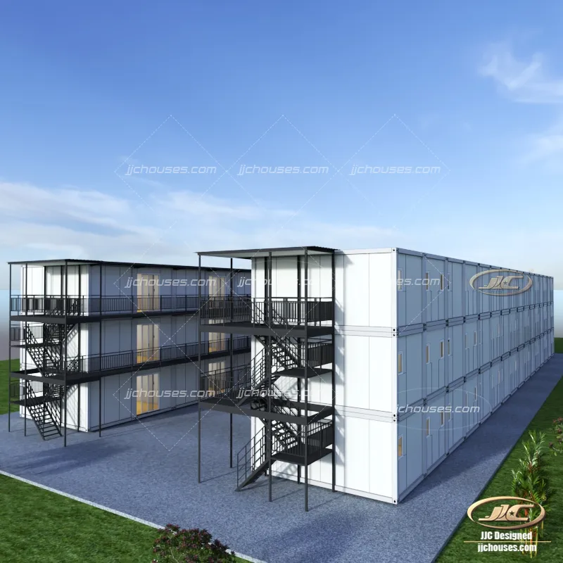 Pre-Made Twee Slaapkamer Geprefabriceerde Container Huis, Nieuwe Ontwerp Container Huis 3 Slaapkamer Parking, 40ft Flat Pack Huis