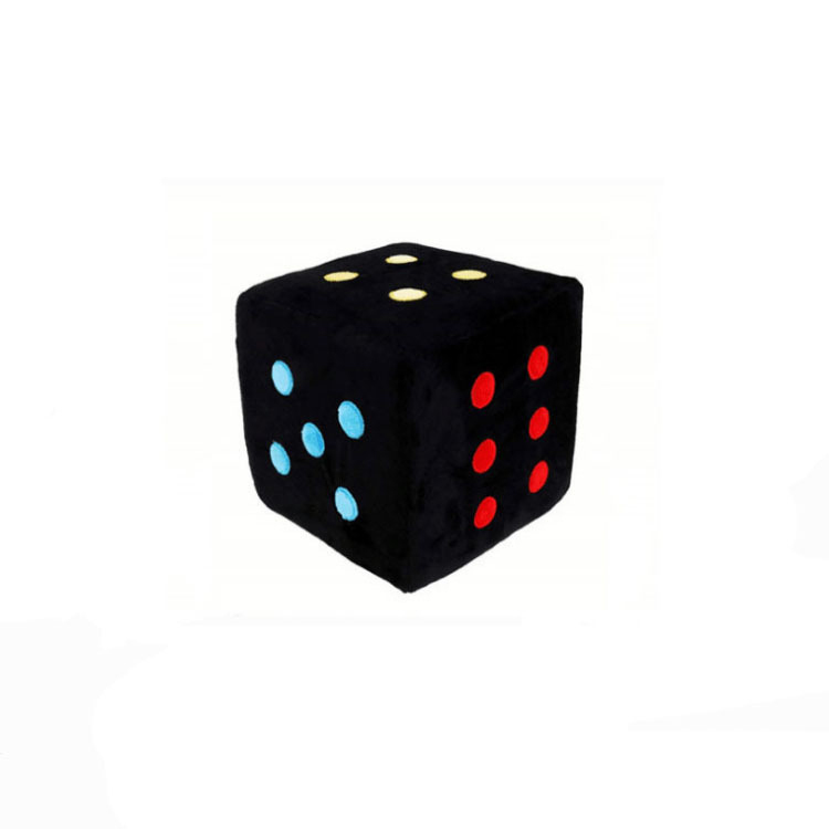Embroidery Pattern Crystal Super Soft Cloth Dice Plush Toys Dog Interactive Can Be Added Logo Wholesale - 1
