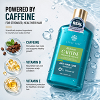 Shampooing anti-chute sans silicone OEM en gros, nourrissant le cuir chevelu, réduisant la casse des cheveux, shampooing à la caféine pour usage quotidien