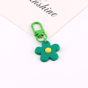 Llavero con colgante de flor colorida, resina plástica, accesorio de joyería DIY para decoración de bolsos y estuches de auriculares, colores aleatorios - Product Image 3