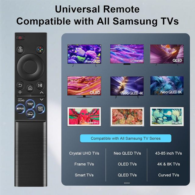 BN59-01388A Smart TV Replacement Remote Control Compatible Use for All Samsung Smart NEO QLED LED TVs 2016-2024 Models