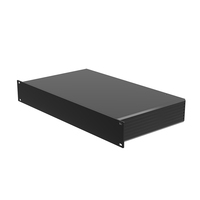 Boîtier en aluminium 1,5U 19 pouces pour montage en rack, fabrication sur mesure, châssis d'ordinateur industriel, boîtier d'amplificateur audio