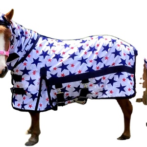 Vente en gros de tapis pour chevaux en molleton respirant et durable en maille polyester pour équins, tapis chauds pour le dressage - Product Image 1