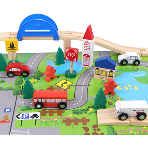 Ensemble de train en bois massif pour enfants, vente en gros - Product Image 5