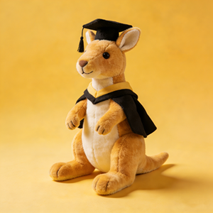 <span class=keywords><strong>Canguro</strong></span> di <span class=keywords><strong>Peluche</strong></span> Personalizzato con Cappello per la Laurea, Giocattolo Morbido OEM per Bambini, Animale di <span class=keywords><strong>Peluche</strong></span> a Forma di <span class=keywords><strong>Canguro</strong></span> - Product Image 1