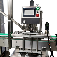 Machine de capsulage automatique à 4 roues avec servomoteur pour bouteilles en plastique et en verre