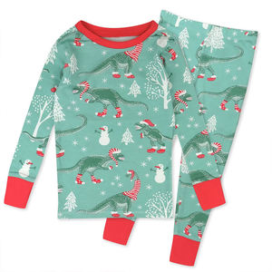 Pyjamas pour enfants, vêtements de nuit de Noël, motifs pour enfants, 100% coton biologique, pyjamas pour enfants, vêtements de nuit pour garçons, vêtements de détente personnalisés pour enfants - Product Image 4