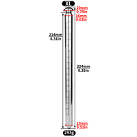 FRRK Nouveau Cathéter Urétral Extra Long en Acier Inoxydable, Plug Urétral, Dispositif de Masturbation Manuelle pour Hommes, Vente en Gros OEM