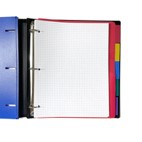 Carnet à spirale en papier PP format Lettre, coloré, pour cadeaux, classement et bureau, 100 feuilles, vente directe usine