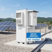 Armoire de stockage d'énergie extérieure modulaire à batterie LFP haute tension refroidie par air de 100 kWh à 200 kWh pour usage domestique et commercial