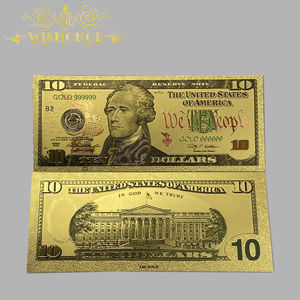 Uang Kertas Amerika Berkualitas Tinggi 8 Jenis 1 2 5 10 20 50 100 Dolar Berlapis Emas 24k untuk Koleksi - Product Image 6