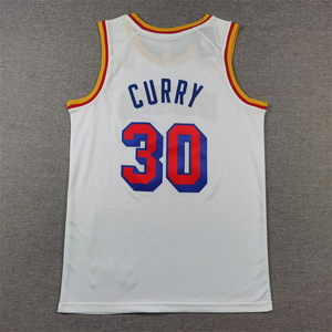2025 New Styles und Hot Sale Beliebte Basketball Herren bestickt genäht weiß gelb Jersey #30 <span class=keywords><strong>Stephen</strong></span> <span class=keywords><strong>Curry</strong></span> Warriors Jersey