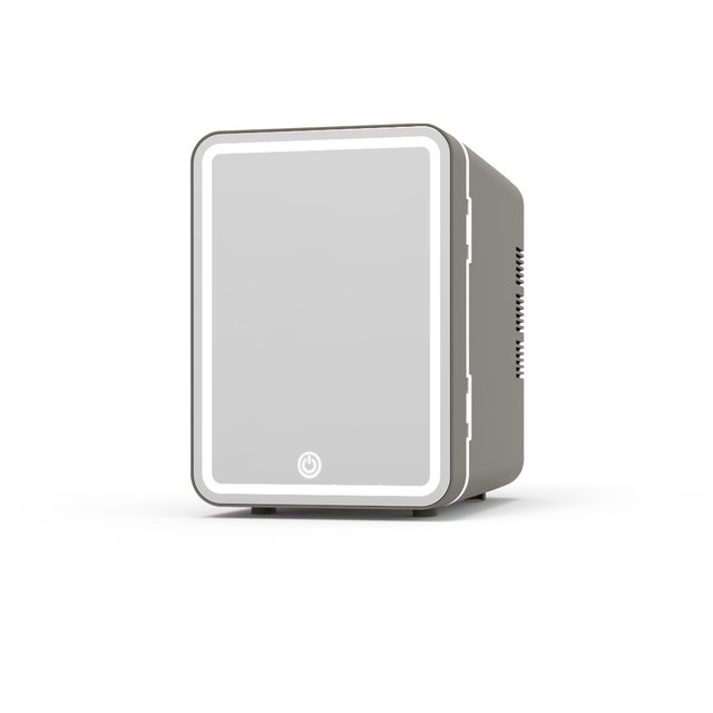 Compact 4L Portable Mini Fridge with LED Mirror AC/DC 12V/220V for Cosmetics