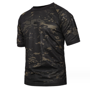 เสื้อยืดแขนสั้นลายพราง DFT105 สำหรับกิจกรรมกลางแจ้ง แห้งเร็ว น้ำหนักเบา เหมาะสำหรับขี่จักรยานและเล่นกีฬา คอกลม ปลอดภัยสำหรับการทำงาน - Product Image 4