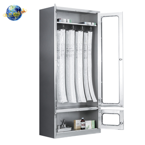 Peralatan medis Multifungsi tahan lama baja tahan karat gaya tradisional kabinet kateter logam loker untuk rumah sakit - Product Image 4