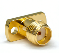 Conector Coaxial RF SMA-KFD161-1, Tipo Flange de 2 Orificios, Cabeza Hembra, Pines Chapados en Oro, 50 Ohmios, DC-18GHz