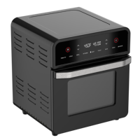 JEWIN 15L Horno freidora de aire digital de alta calidad Horno de acero inoxidable de 1700W con ventana visible
