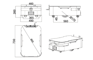 หุ่นยนต์ <span class=keywords><strong>AGV</strong></span> นำทางด้วยเลเซอร์ขั้นสูง, รับน้ำหนักได้ 50-500 กก., รถขนส่งอัจฉริยะ, ข้อเสนอพิเศษจากโรงงาน - Product Image 5