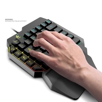Pubg — clavier et souris de jeu T1, rétro-éclairé, étanche, utilisable avec une seule main, pour ordinateurs portable et fixe