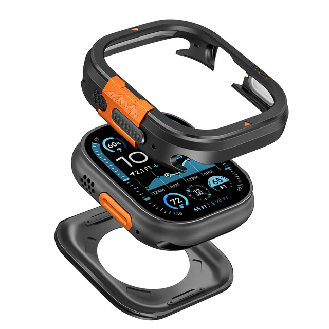 Luxury Titanium Armor Case for Apple Watch S10 Ultra 2 Metal Drop-Resistant Waterproof Protect Cover Compatible 46mm 49mm IWatch