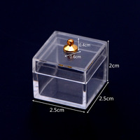 Vitrine pour maison de poupée xinchenDollhouse, boîte transparente, mini boîte de rangement en plastique, bijoux miniatures, 1 pièce