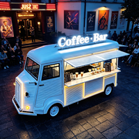 Camión Cafetero Móvil con Tostador de Tambor de 5 kg y Sistema de Extracción de Humos, Camioneta de Café Especial Tostado Fresco para Mercados de Agricultores