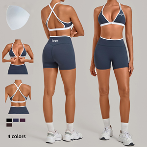 Wholesale Sportswear Active Wear Jacket Plus Size Seamless Gym Clothes Workout Yoga Leggings and Bra Sets for Women