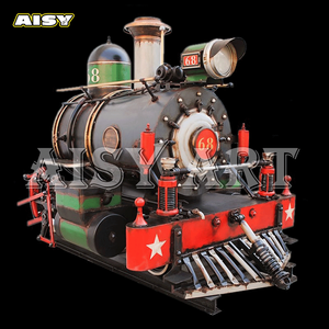 Modello di Treno a Vapore in Metallo Dipinto in Scala 1:1, Stile Industriale, per <span class=keywords><strong>Bar</strong></span>, Centri Commerciali e Attività di Costruzione - Product Image 5