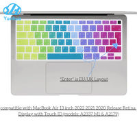Funda Protectora de Silicona para Teclado Árabe, Distribución Europea, para MacBook Air 13" con Touch ID A2337 M1 A2179 2022 2021 2020