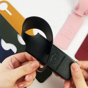 ป้ายติดกระเป๋าเดินทางหนัง PU นิ่มพิมพ์โลโก้ตามสั่งสำหรับกระเป๋าเดินทาง ลายเครื่องบิน ดีไซน์ห่วงคล้อง ป้ายระบุสัมภาระ - Product Image 3