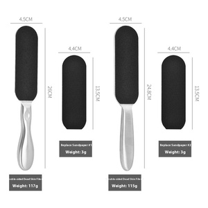 ملف قدم ضخم على الوجهين غير قابل للصدأ وزجاج نانو مزيل الكالس الفعال ومطحنة الجلد الميت - Product Image 3