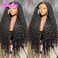 Wig Rambut Asli Vietnam 250 Density 13x4 Water Wave Frontal Wig, Vendor Rambut Virgin, Deep Wave Hd Lace Front Human Hair Wigs Grosir