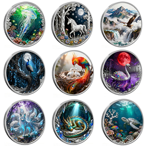 Медный слиток 5 унций .999 ADVP, чистый металл, с глубокой рельефной росписью, мифология, Королева глубоководных морей, цветной, в стиле «Секси-ноти», монета-слиток - Product Image 6