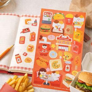 Multiple Cartoon Designs Waterproof Durable Glossy Finish Sticker Sheets Removable Easy Peel Off Kiss Cut Sticker Sheet for Sale