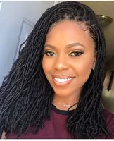 Extensions de cheveux synthétiques à tresser au crochet, style Sisterlocks, Dreadlocks, Afro, Faux Locs, 20 pouces, vente chaude