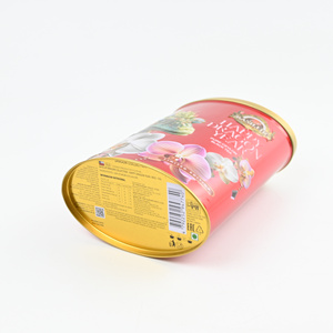 Lata de Té Metálica Cilíndrica Roja y Dorada Personalizada con Diseño Artístico del Año del Dragón, Impresión Offset Limitada para Empaque de Regalo de Té Negro de Ceilán - Product Image 3