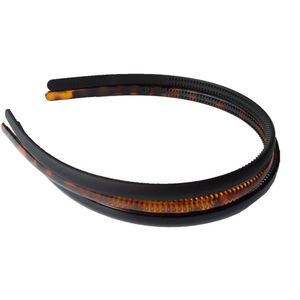 Non-Slip Plastic Resin Hairband <b>Thin</b> Black Hair Hoop Sweet Style Grip <b>Headband</b> for Women Washing Face Daily Use Factory Direct - Product Image 2