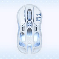 M1 Mouse Nirkabel Tiga Mode dengan Lampu Latar RGB Ergonomis 26000dpi PAW3395 Mouse Gaming E-sports untuk Gravastar M1
